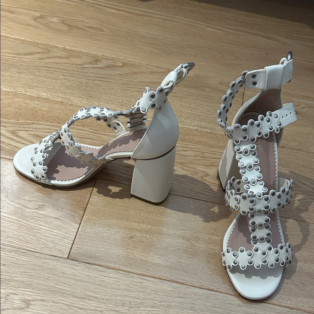 RED Valentino Cream Studded Heels